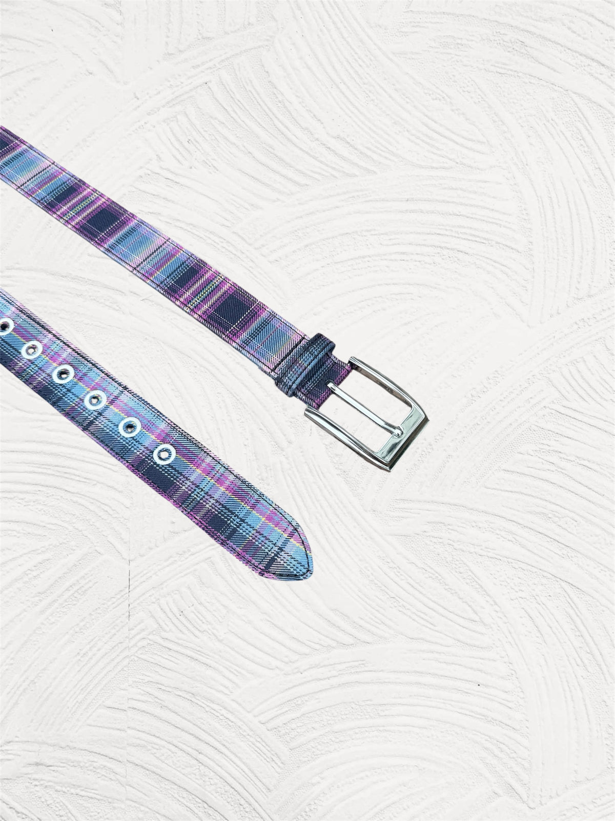 PLUM PLAID BELT