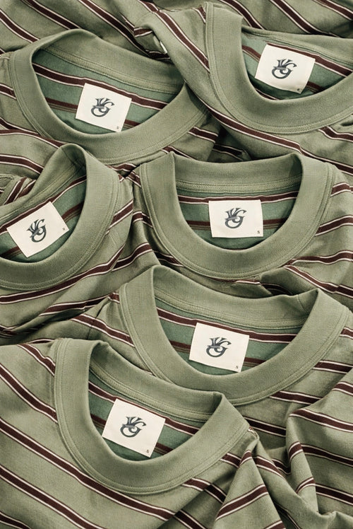 OLIVE STRIPES LONG SLEEVE