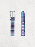 PLUM PLAID BELT