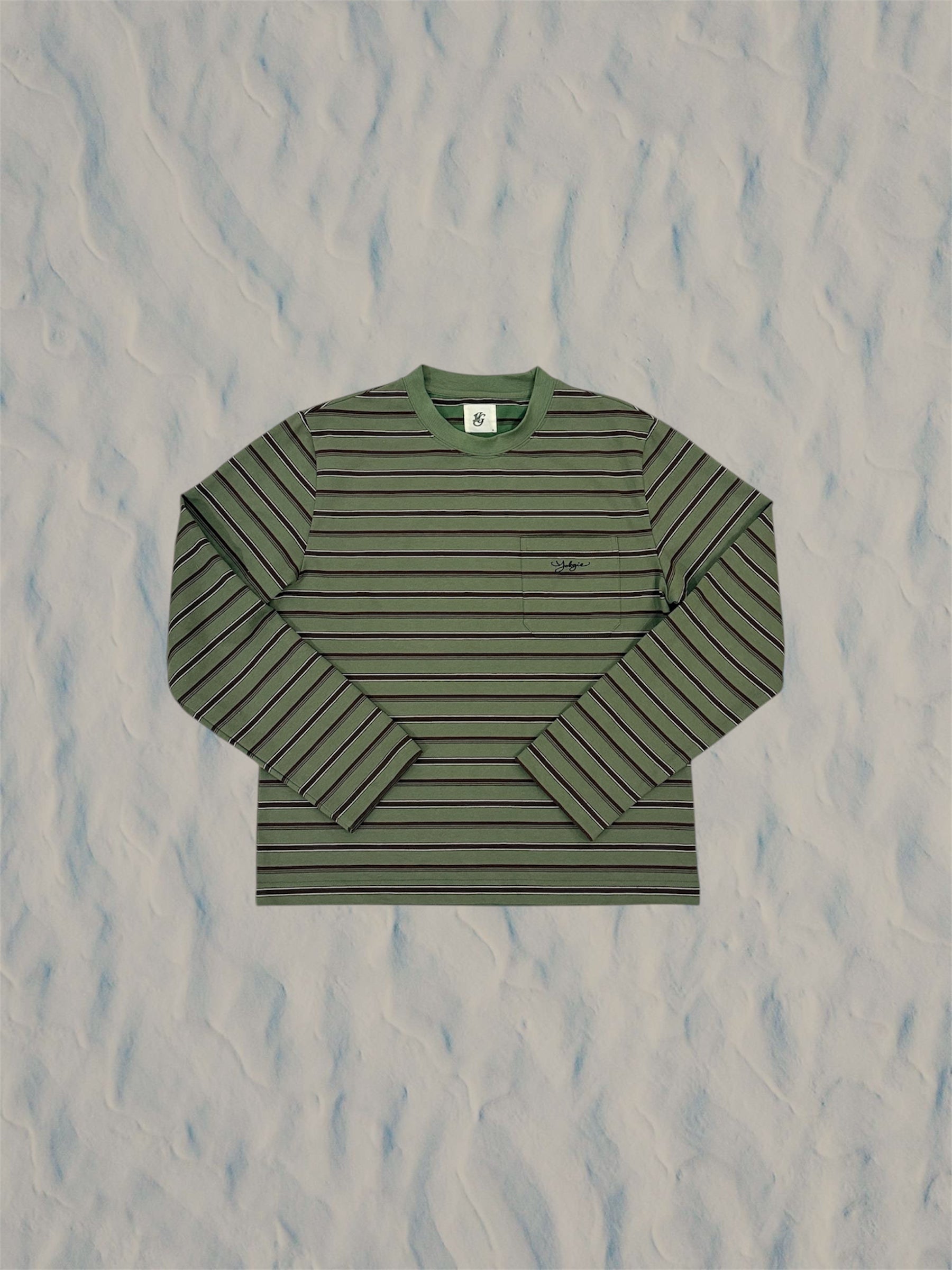 OLIVE STRIPES LONG SLEEVE