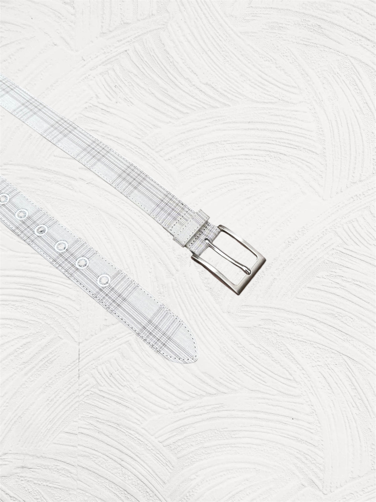 SAND PLAID BELT